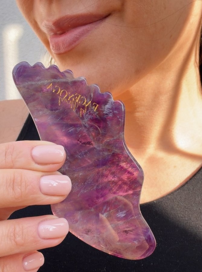 Gua sha z ametystu premium - obrazek 5